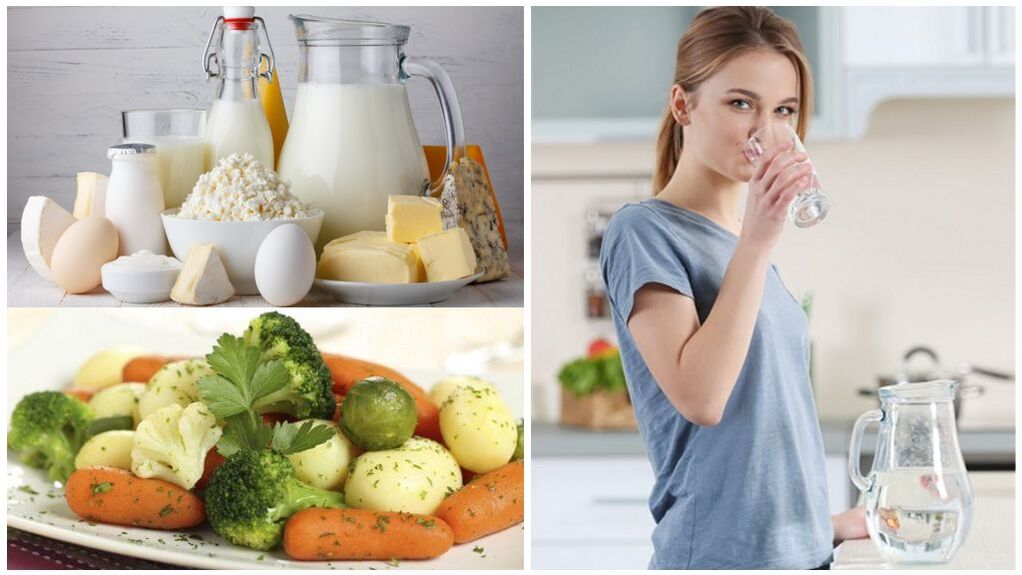 Prehrana za poslabšanje protina - voda, mlečni izdelki, kuhana zelenjava